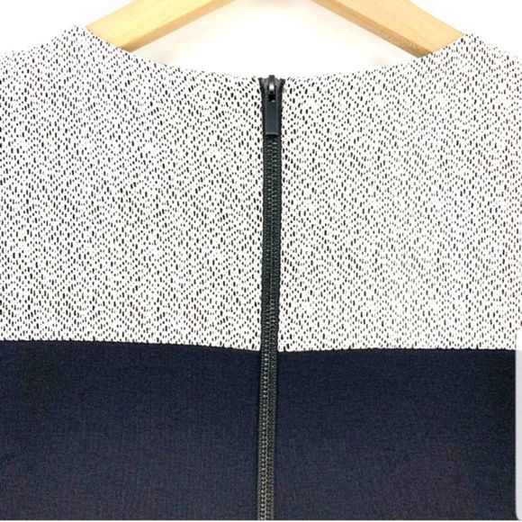 Classiques Entier Crew Neck Short Sleeve Jacquard Shift Dress Size Large #021 - Picture 3 of 6